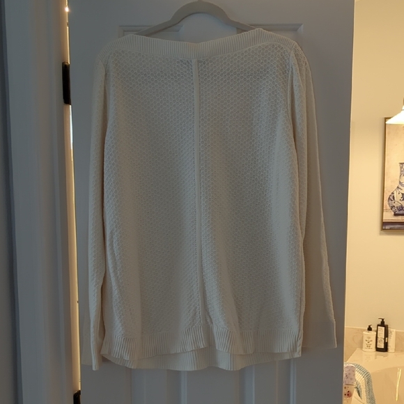 LOFT Ivory Ribbed Sweater - Picture 4 of 5